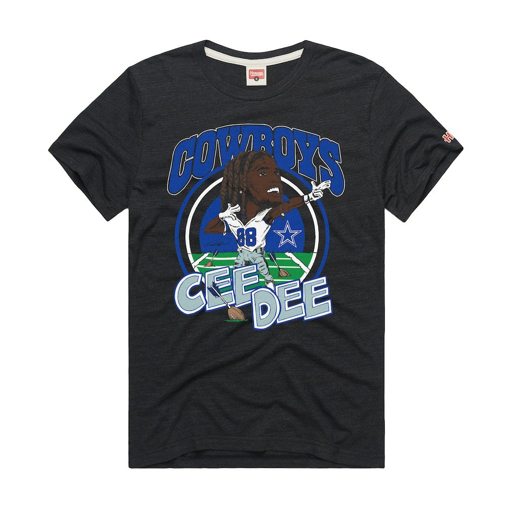 Dallas Cowboys CeeDee Lamb  Homage Unisex Caricature Player Graphic Tri-Blend T-Shirt | NFL Near me