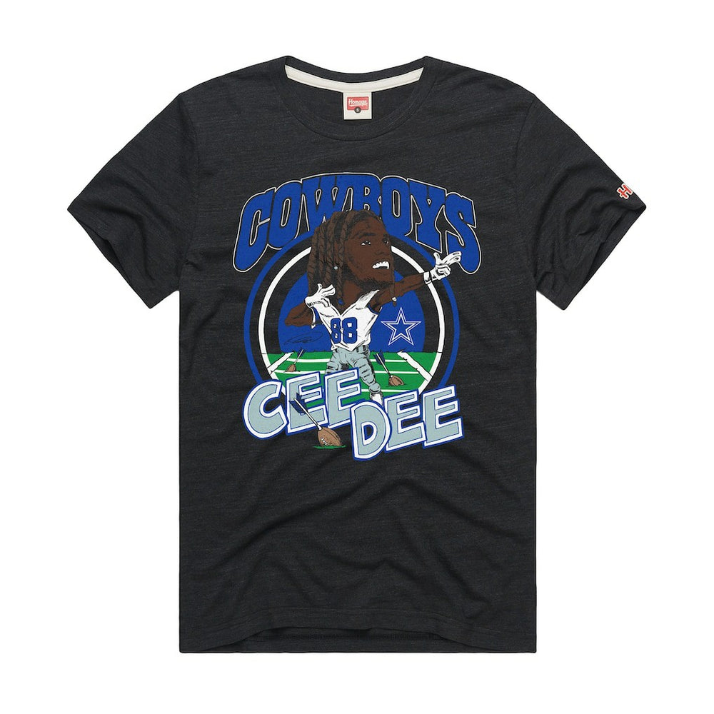 Dallas Cowboys CeeDee Lamb  Homage Unisex Caricature Player Graphic Tri-Blend T-Shirt | NFL Near me