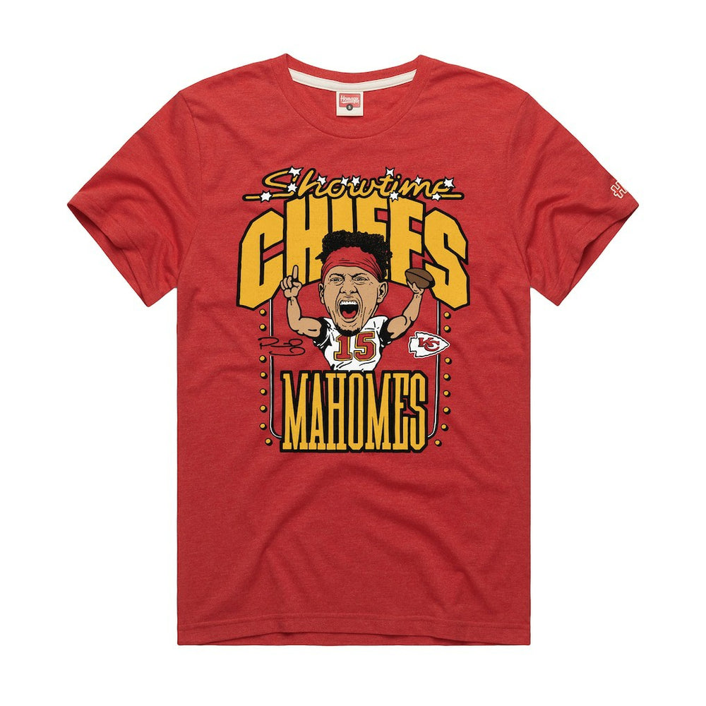 Kansas City Chiefs Patrick Mahomes  Homage Unisex Caricature Player Graphic Tri-Blend T-Shirt | NFL Outlet