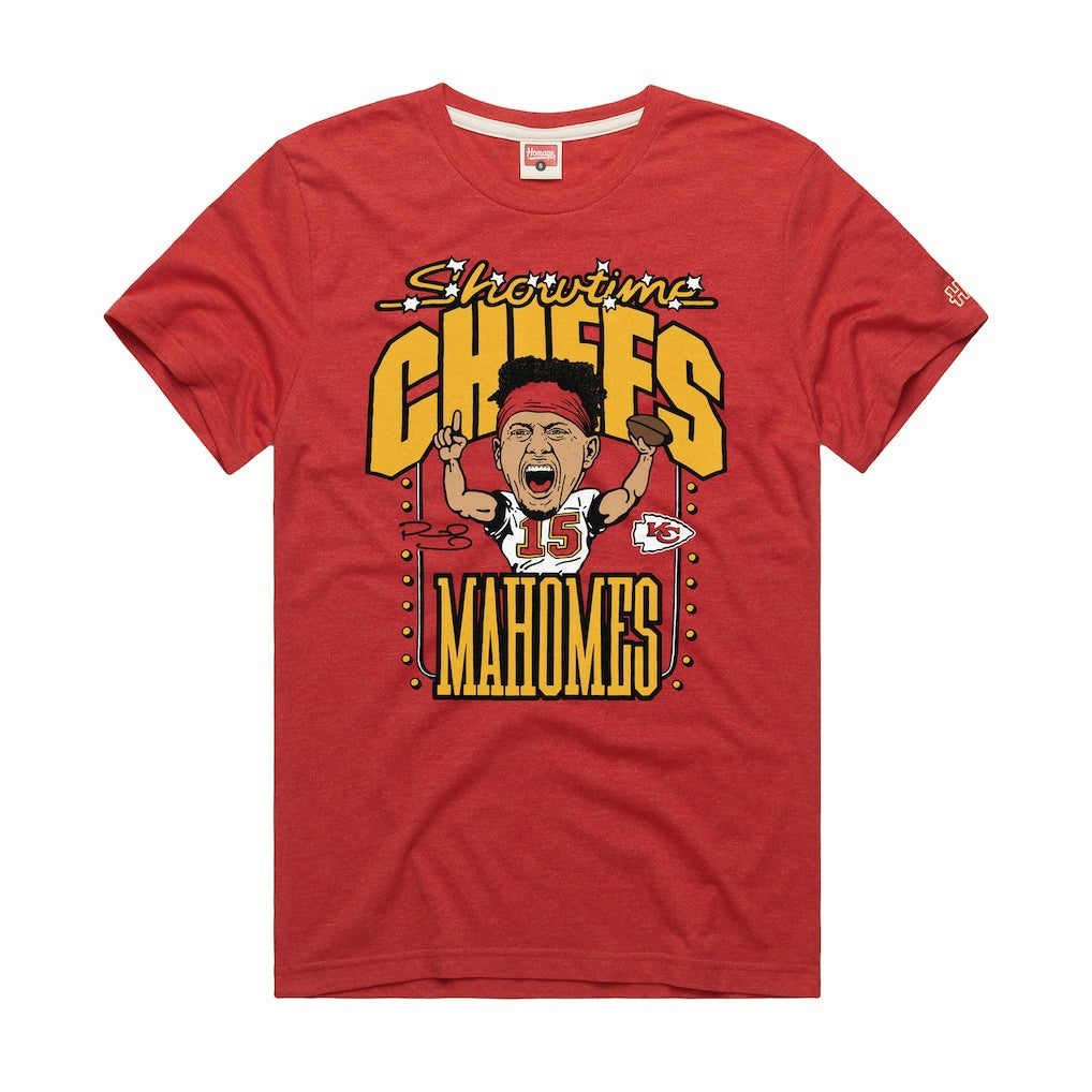Kansas City Chiefs Patrick Mahomes  Homage Unisex Caricature Player Graphic Tri-Blend T-Shirt | NFL Outlet