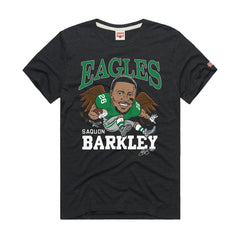 Philadelphia Eagles Saquon Barkley  Homage Unisex Caricature Player Graphic Tri-Blend T-Shirt | NFL Discount