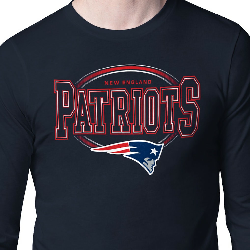 New England Patriots Starter Team Track Graphic Long Sleeve T-Shirt | NFL Discount