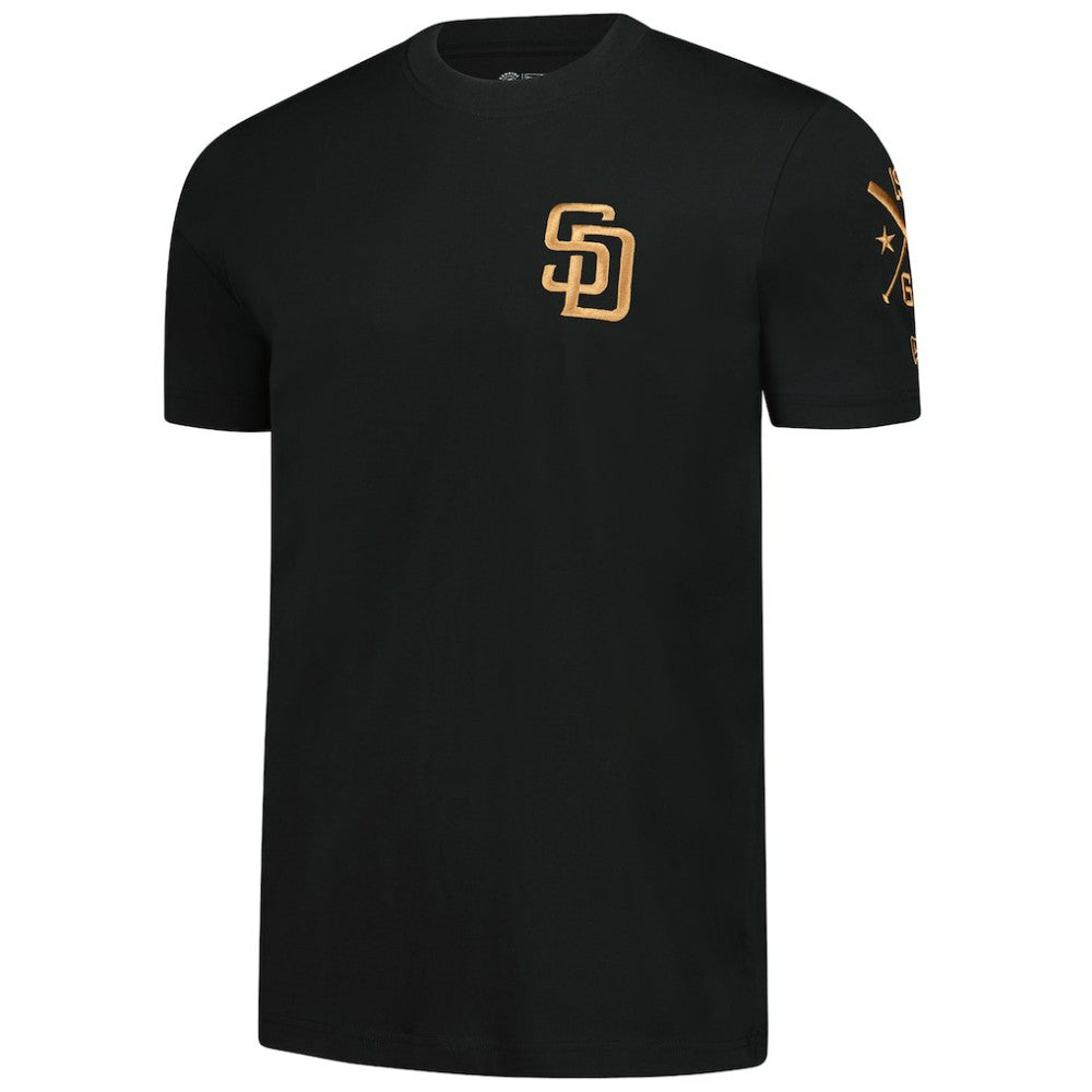 San Diego Padres New Era Bronze Logo with Cross Bats Established T-Shirt - MLB T-shirts