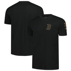 Boston Red Sox New Era Bronze Logo with Cross Bats Established T-Shirt - MLB T-shirts