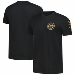 Chicago Cubs New Era Bronze Logo with Cross Bats Established T-Shirt - MLB T-shirts