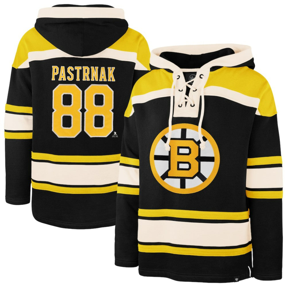 David Pastrnak Boston Bruins '47 Player Name & Number Lacer Hoodie -  NHL Hoodies