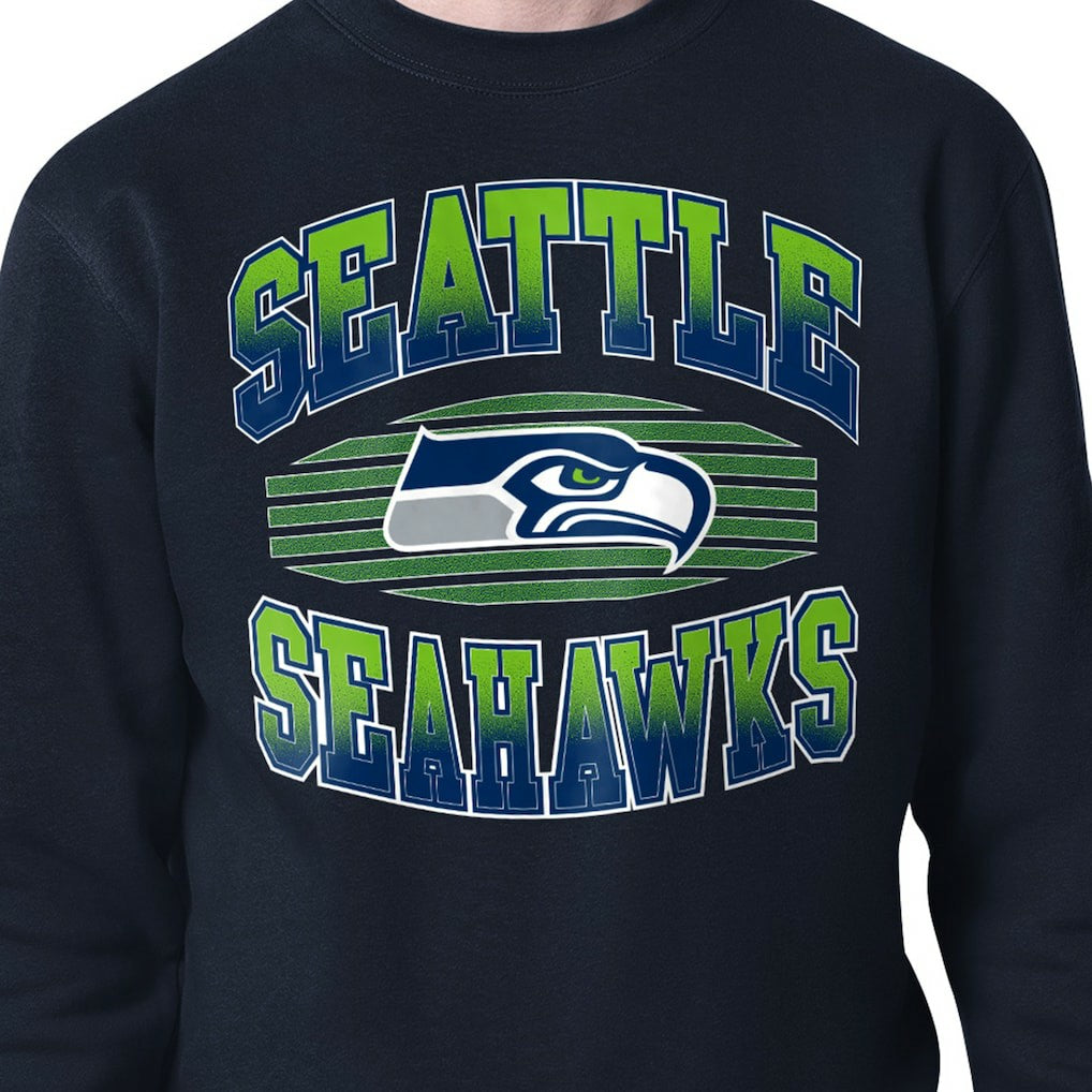 Seattle Seahawks Starter Team Grit Graphic Fleece Pullover Sweatshirt | NFL Outlet