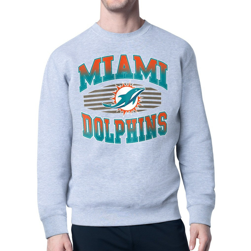 Miami Dolphins Starter Team Grit Graphic Fleece Pullover Sweatshirt | NFL Outlet
