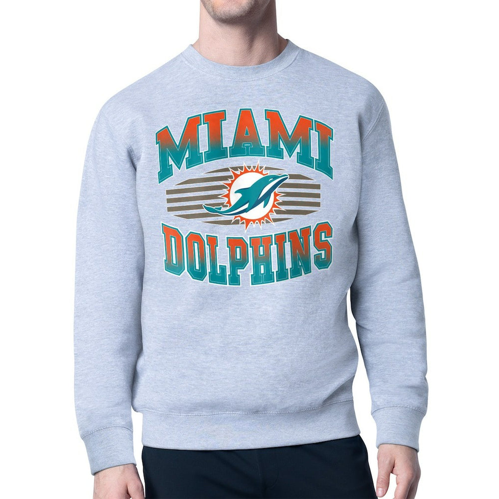 Miami Dolphins Starter Team Grit Graphic Fleece Pullover Sweatshirt | NFL Outlet