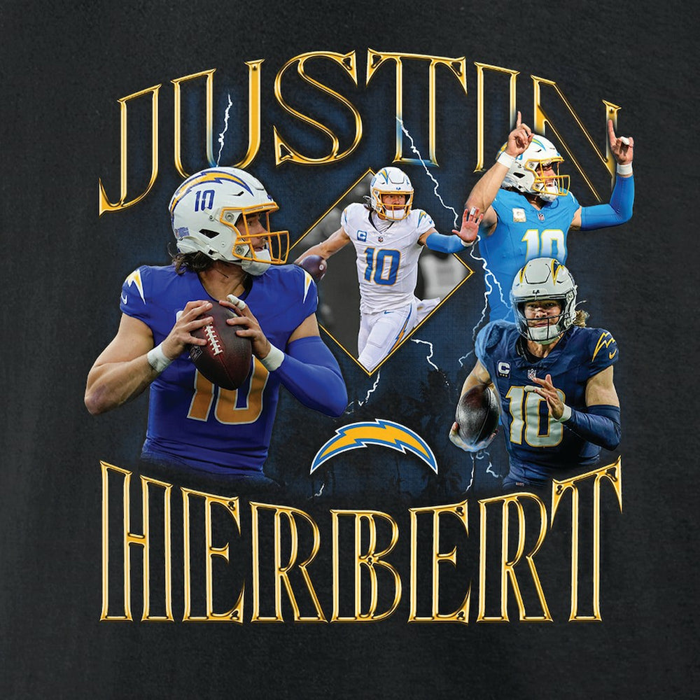 Los Angeles Chargers Justin Herbert  Notorious Graphic T-Shirt | NFL US