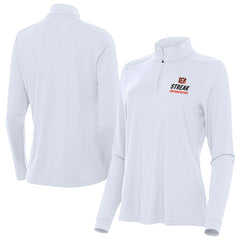 Cincinnati Bengals Antigua Women's Streak Intent Quarter-Zip Pullover | NFL Sale