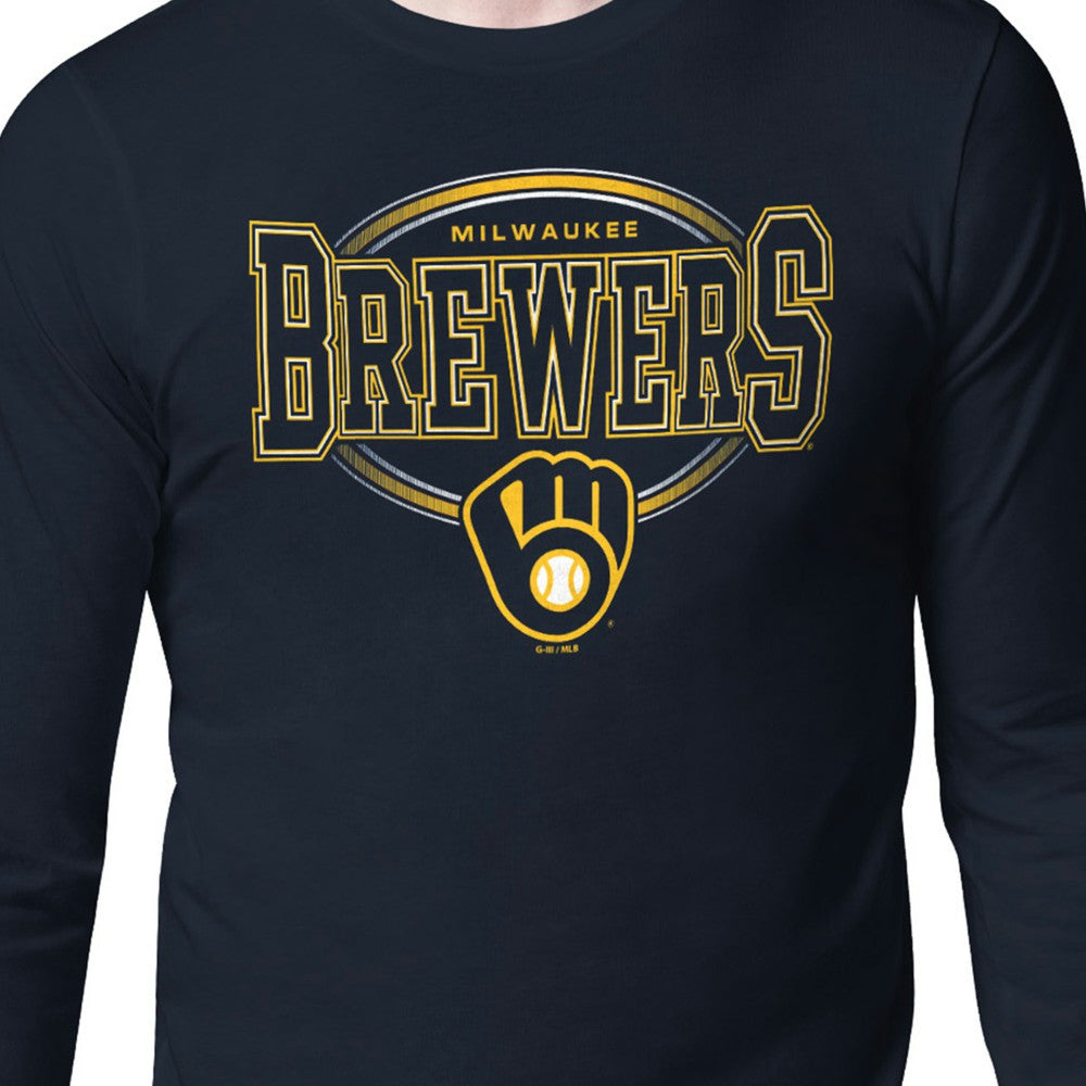 Milwaukee Brewers Starter Team Track Graphic Long Sleeve T-Shirt - MLB T-shirts