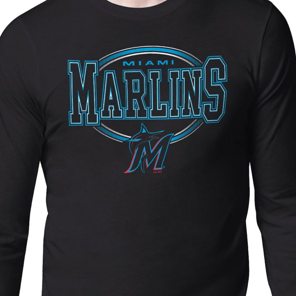 Miami Marlins Starter Team Track Graphic Long Sleeve T-Shirt - MLB T-shirts