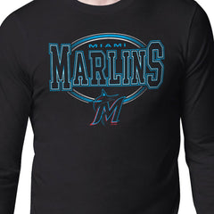 Miami Marlins Starter Team Track Graphic Long Sleeve T-Shirt - MLB T-shirts