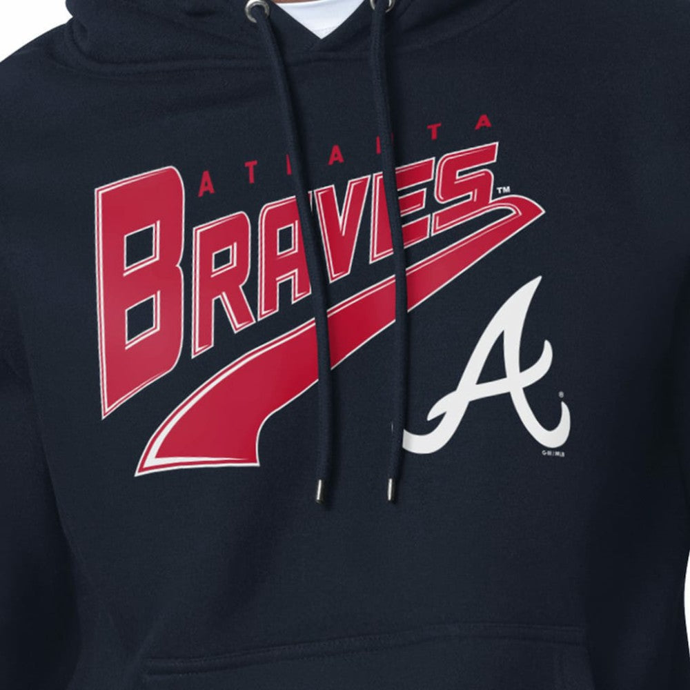 Atlanta Braves Starter Modern Tailsweep Fleece Tri-Blend Pullover Hoodie - MLB Hoodies