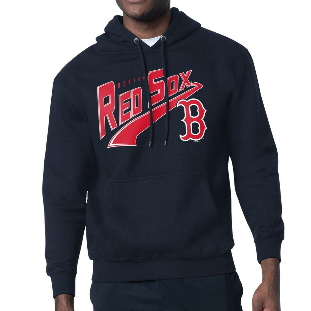 Boston Red Sox Starter Modern Tailsweep Fleece Tri-Blend Pullover Hoodie - MLB Hoodies