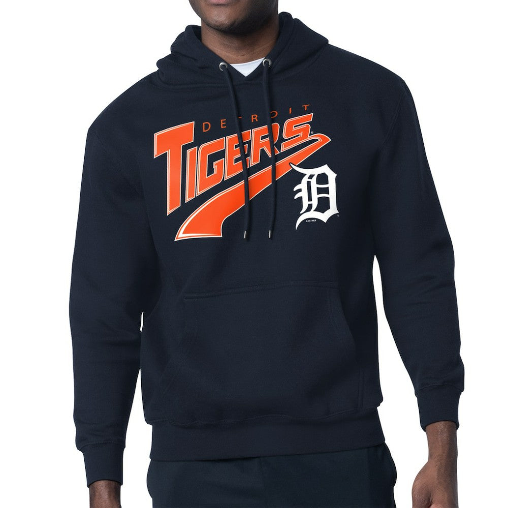Detroit Tigers Starter Modern Tailsweep Fleece Tri-Blend Pullover Hoodie - MLB Hoodies