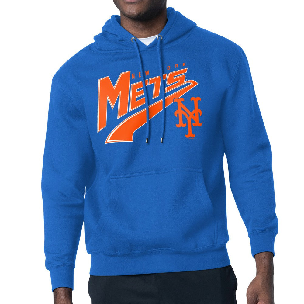 New York Mets Starter Modern Tailsweep Fleece Tri-Blend Pullover Hoodie - MLB Hoodies