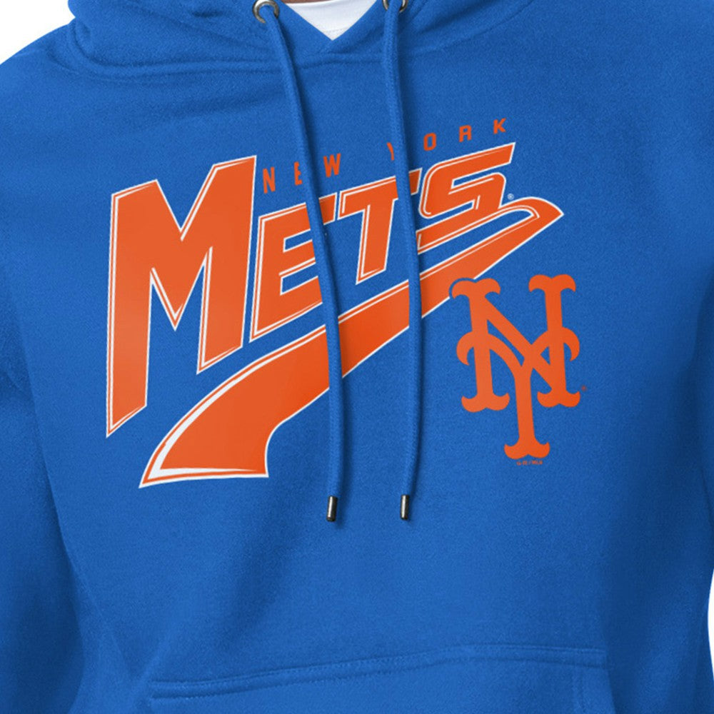 New York Mets Starter Modern Tailsweep Fleece Tri-Blend Pullover Hoodie - MLB Hoodies