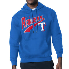 Texas Rangers Starter Modern Tailsweep Fleece Tri-Blend Pullover Hoodie - MLB Hoodies