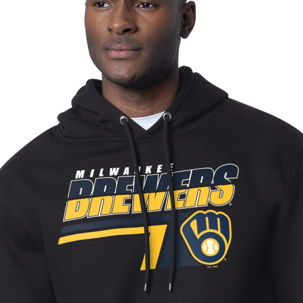 Milwaukee Brewers Starter Logo Push Graphic Hoodie - MLB Hoodies