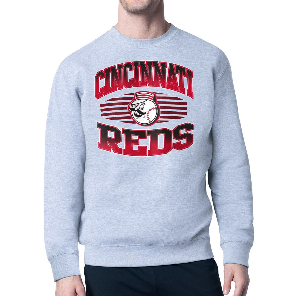 Cincinnati Reds Starter Team Grit Graphic Fleece Pullover Sweatshirt - MLB Pullover