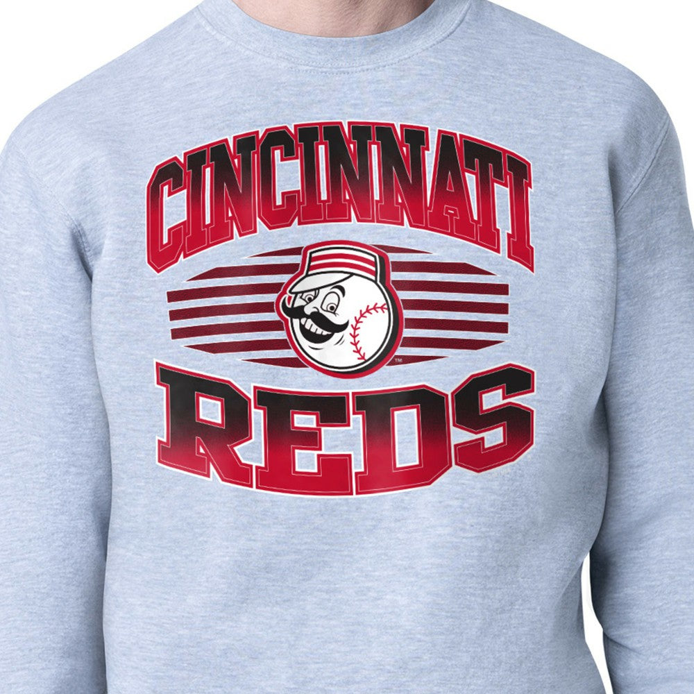 Cincinnati Reds Starter Team Grit Graphic Fleece Pullover Sweatshirt - MLB Pullover
