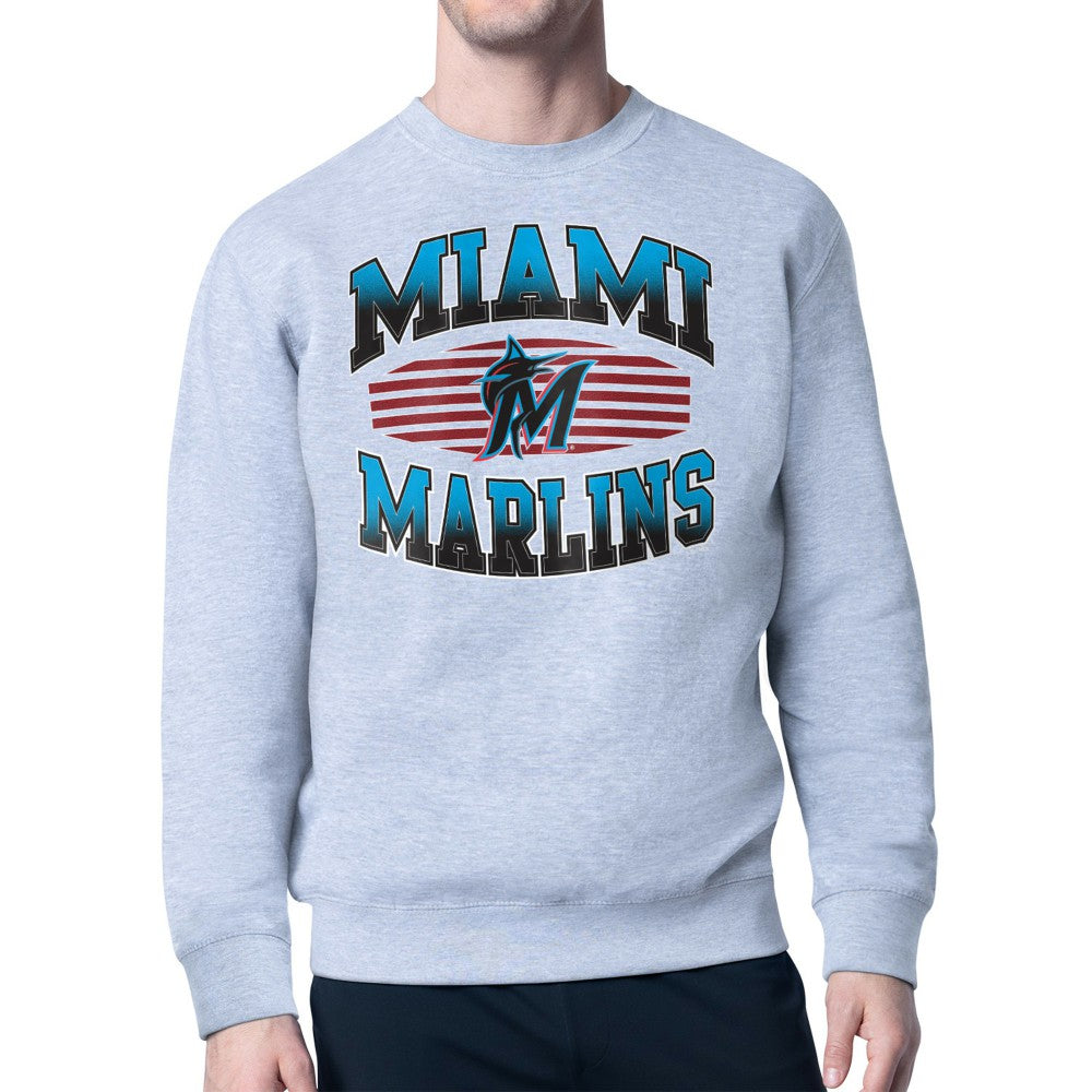 Miami Marlins Starter Team Grit Graphic Fleece Pullover Sweatshirt - MLB Pullover