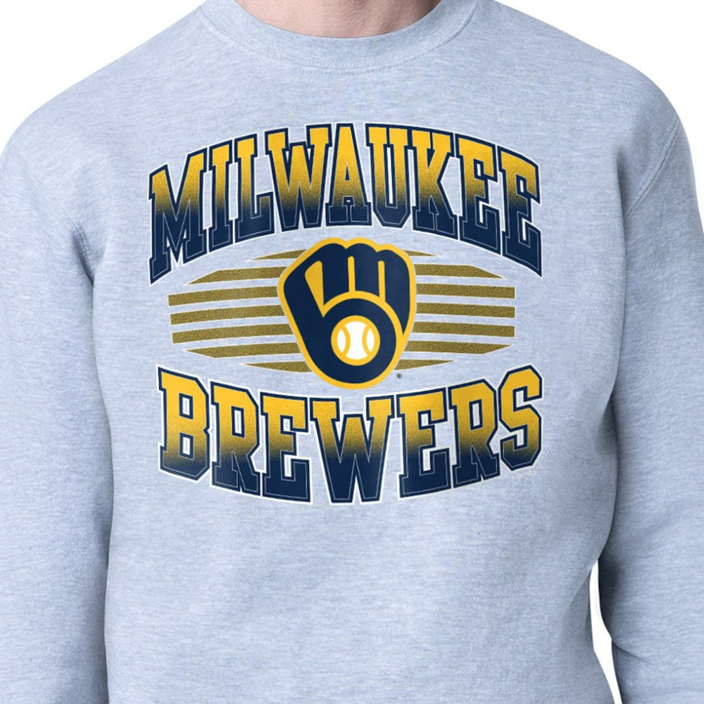 Milwaukee Brewers Starter Team Grit Graphic Fleece Pullover Sweatshirt - MLB Pullover