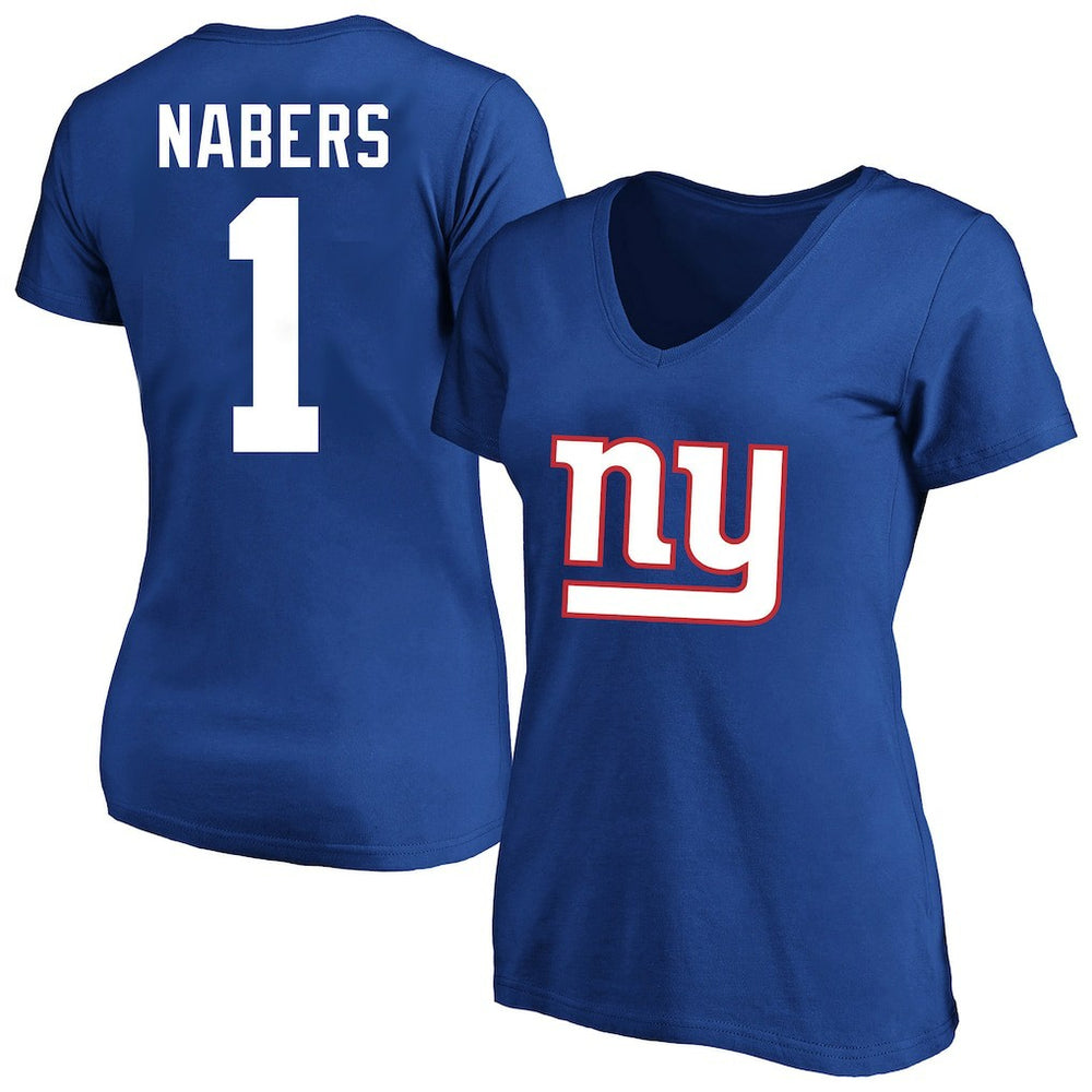 New York Giants Malik Nabers  Women's Plus Size Name & Number T-Shirt | NFL Discount