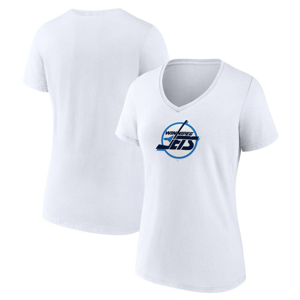 Winnipeg Jets Women's Primary Logo V-Neck T-Shirt -  NHL T-shirts