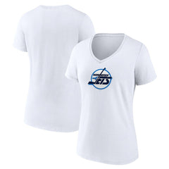 Winnipeg Jets Women's Primary Logo V-Neck T-Shirt -  NHL T-shirts