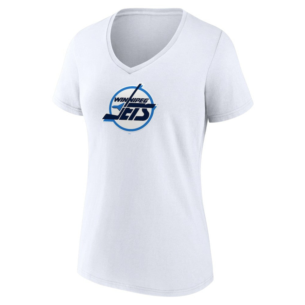 Winnipeg Jets Women's Primary Logo V-Neck T-Shirt -  NHL T-shirts