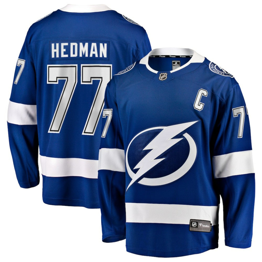 Victor Hedman Tampa Bay Lightning Fanatics Home Captain Patch Breakaway Jersey -  NHL Jerseys