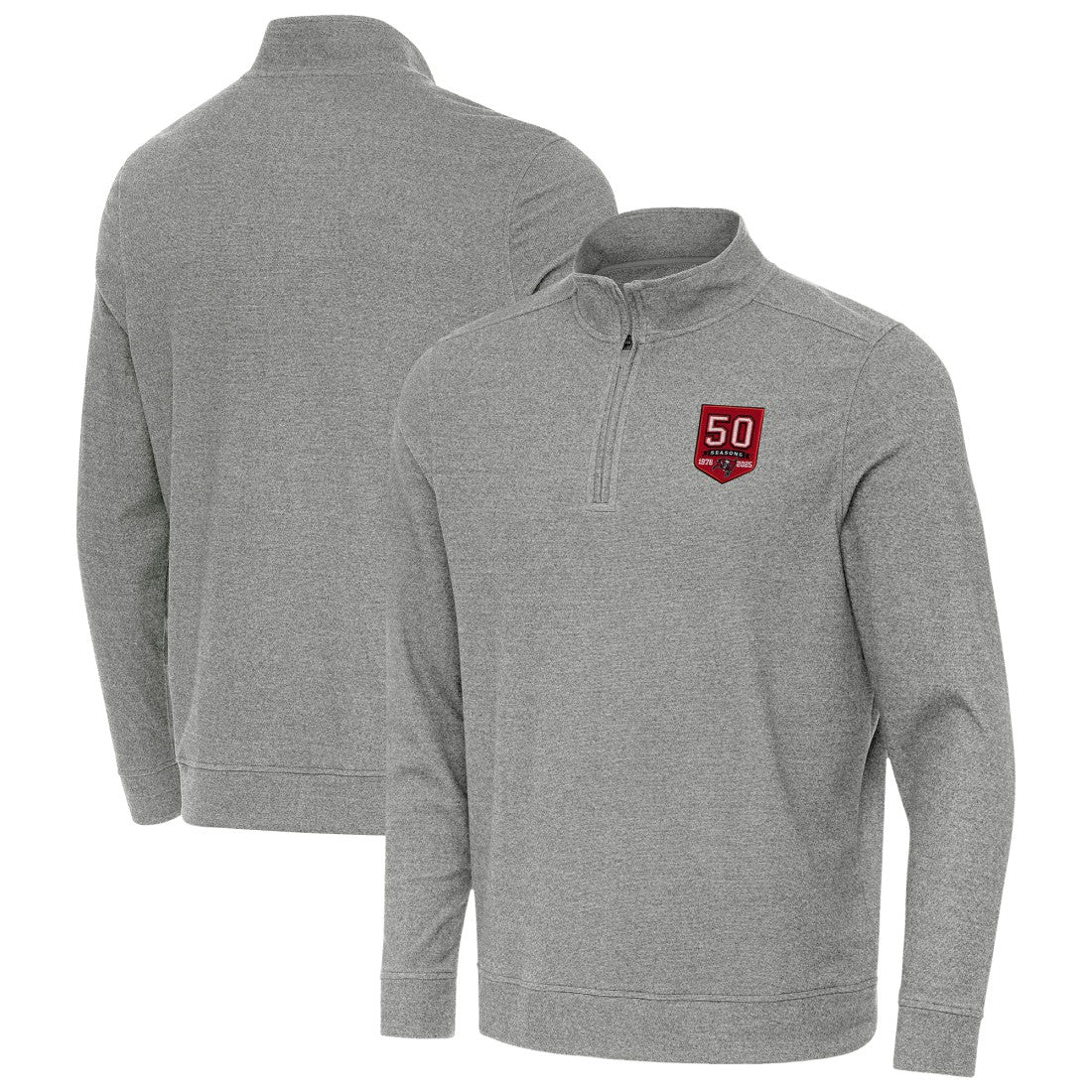 Tampa Bay Buccaneers Antigua 50th Season Subtle Quarter-Zip Sweatshirt | NFL Near me
