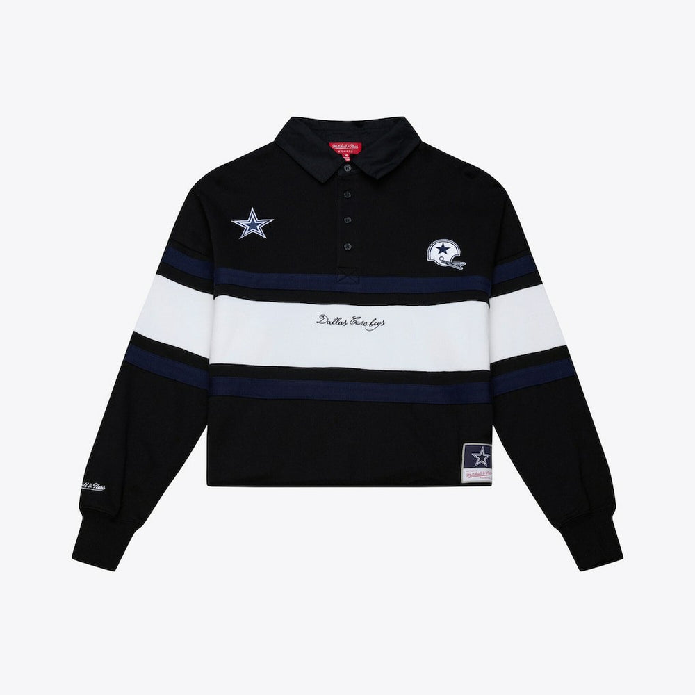 Dallas Cowboys Women's Cropped Long Sleeve Rugby Polo | NFL US