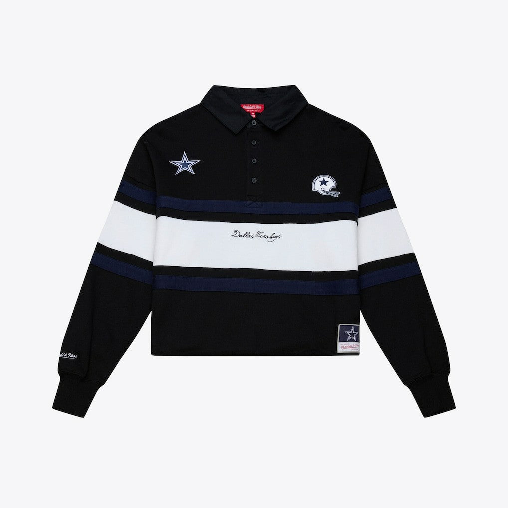 Dallas Cowboys Women's Cropped Long Sleeve Rugby Polo | NFL US
