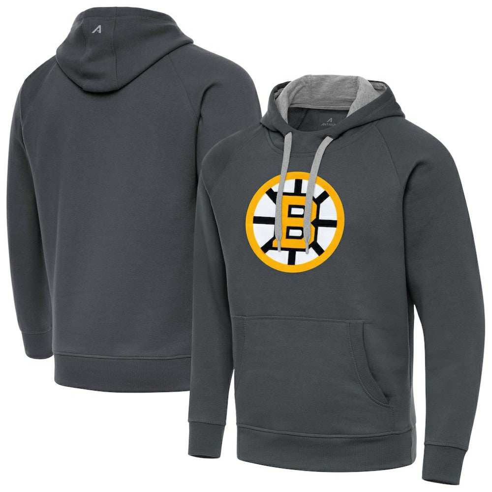 Boston Bruins Antigua Victory Pullover Hoodie -  NHL Hoodies
