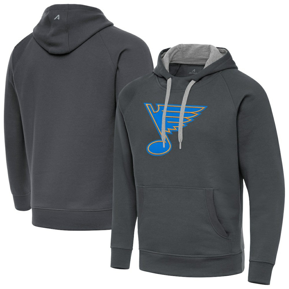 St. Louis Blues Antigua Victory Pullover Hoodie -  NHL Hoodies