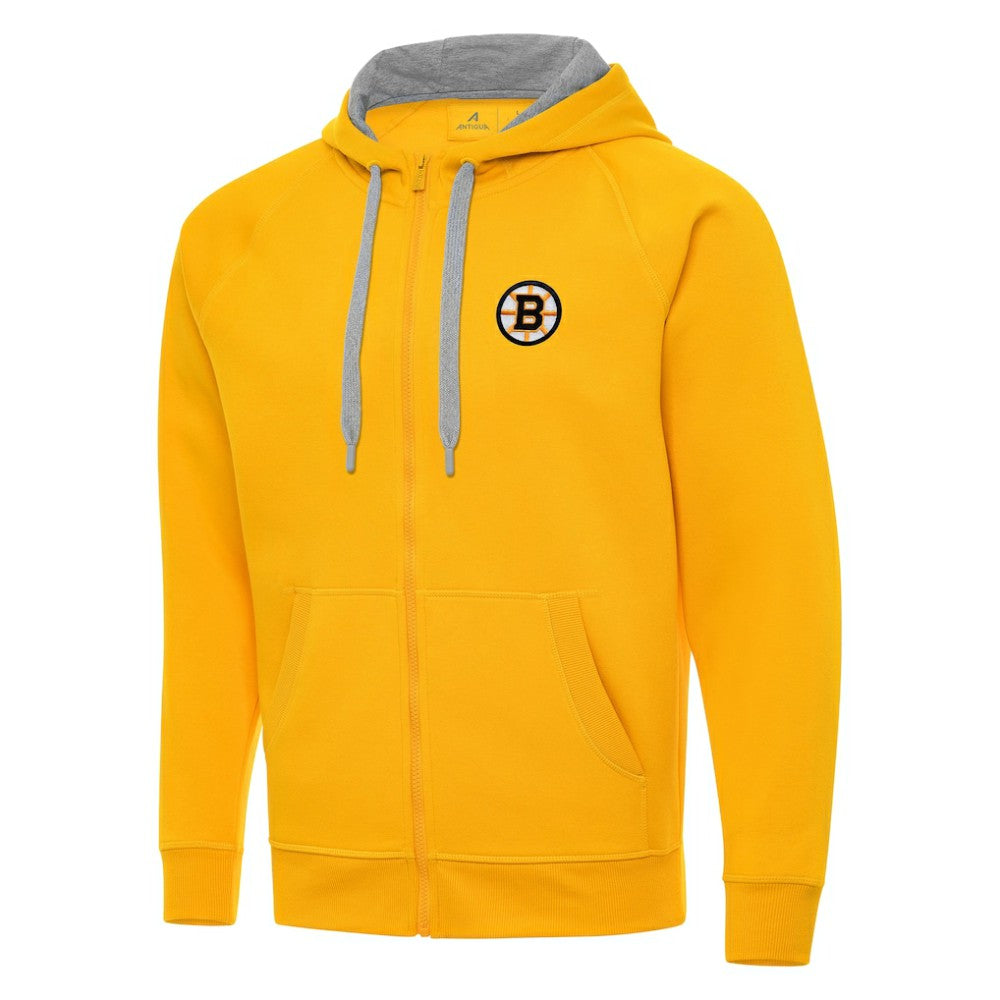 Boston Bruins Antigua Victory Full-Zip Hoodie -  NHL Hoodies