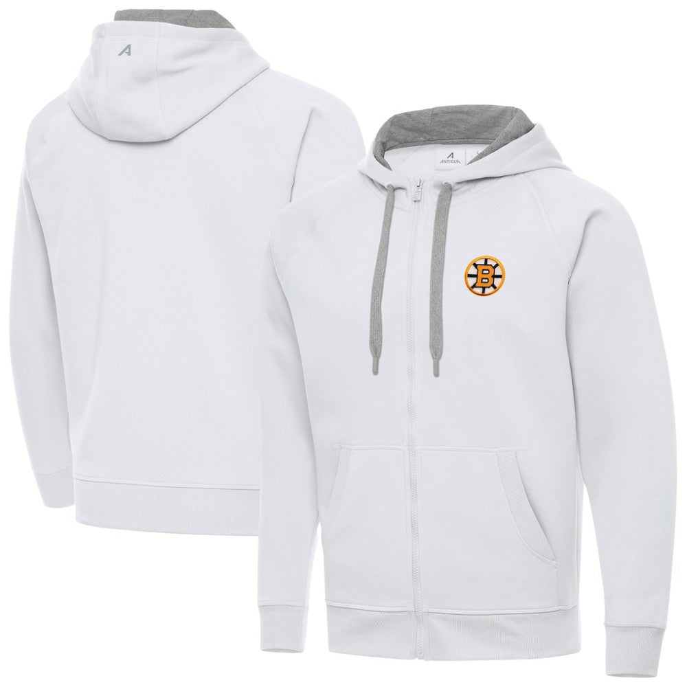 Boston Bruins Antigua Victory Full-Zip Hoodie -  NHL Hoodies