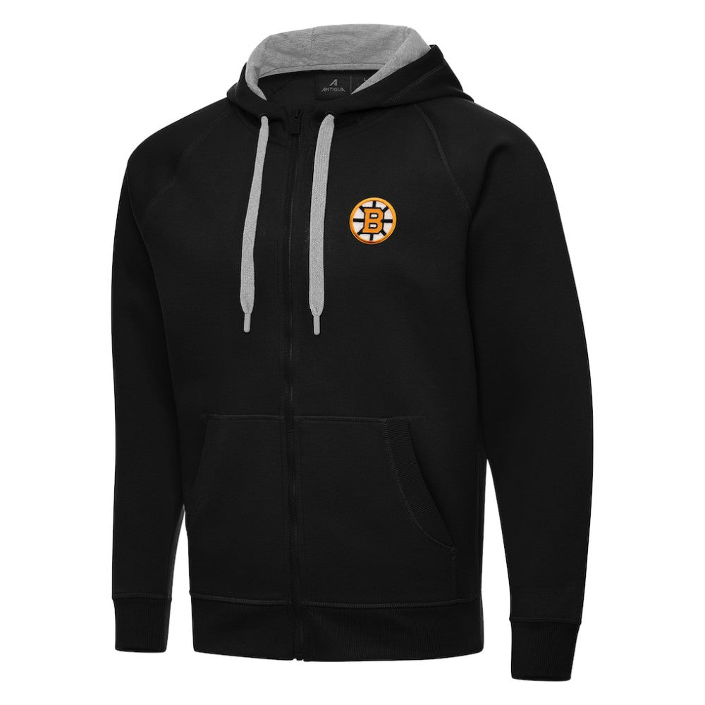 Boston Bruins Antigua Victory Full-Zip Hoodie -  NHL Hoodies
