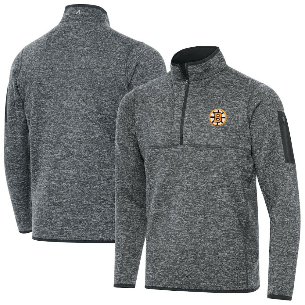 Boston Bruins Antigua Fortune Quarter-Zip Pullover Jacket -  NHL Pullover