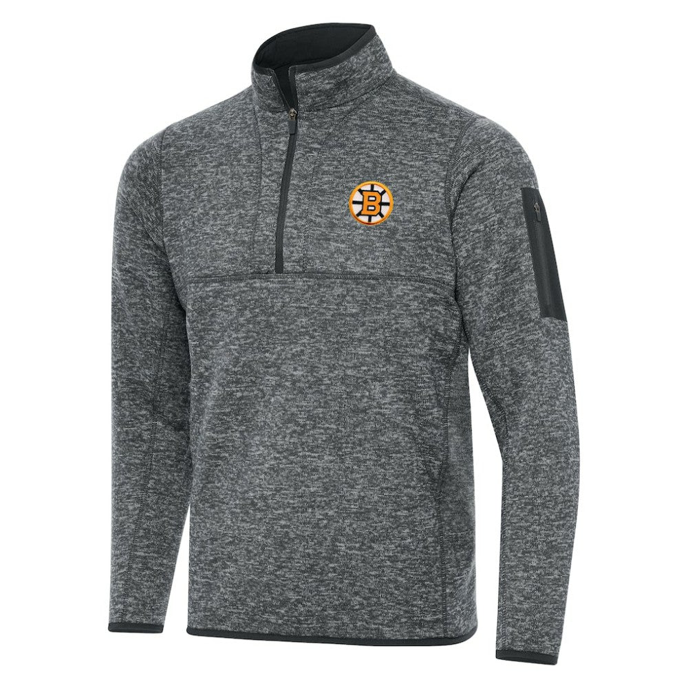 Boston Bruins Antigua Fortune Quarter-Zip Pullover Jacket -  NHL Pullover