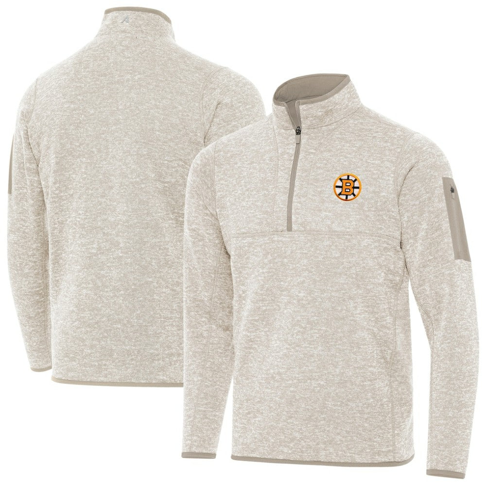 Boston Bruins Antigua Fortune Quarter-Zip Pullover Jacket -  NHL Pullover