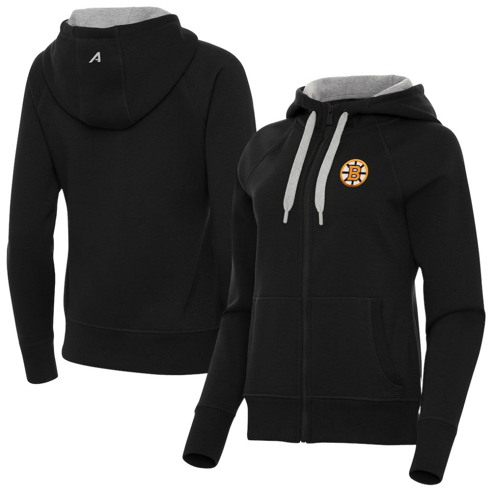 Boston Bruins Antigua Women's Victory Full-Zip Hoodie -  NHL Hoodies