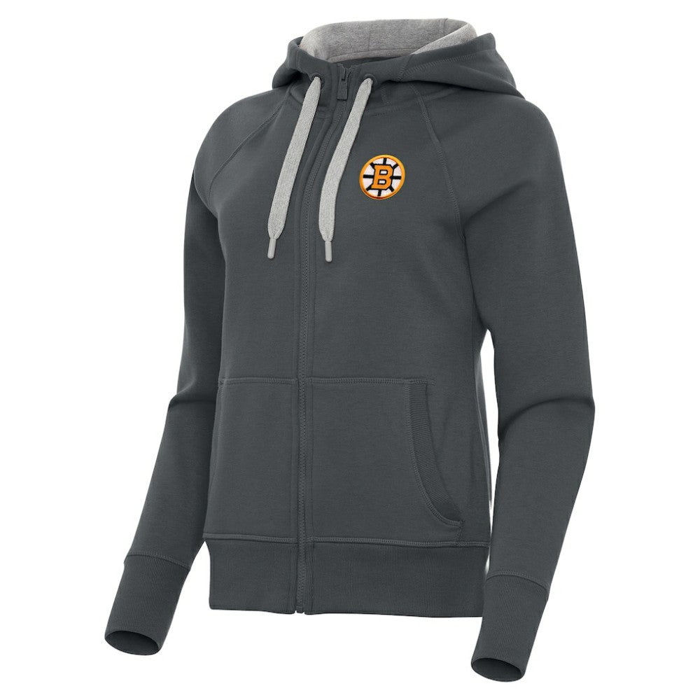 Boston Bruins Antigua Women's Victory Full-Zip Hoodie -  NHL Hoodies