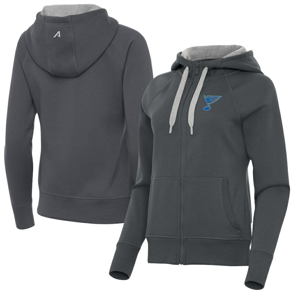 St. Louis Blues Antigua Women's Victory Full-Zip Hoodie -  NHL Hoodies