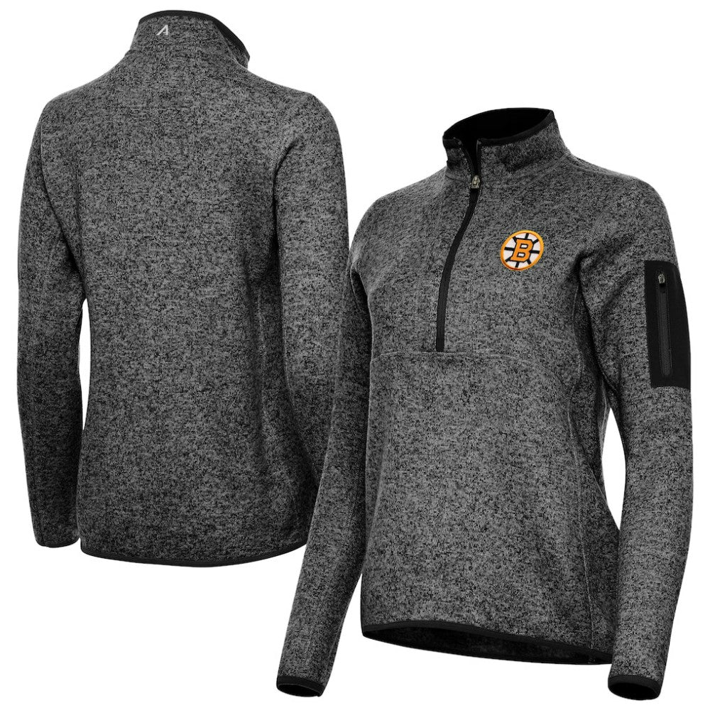 Boston Bruins Antigua Women's Fortune Half-Zip Pullover -  NHL Pullover