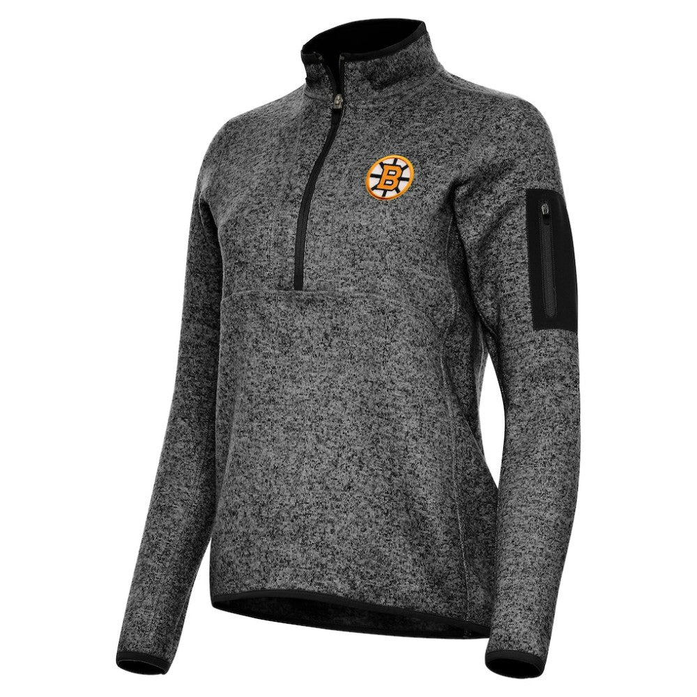 Boston Bruins Antigua Women's Fortune Half-Zip Pullover -  NHL Pullover